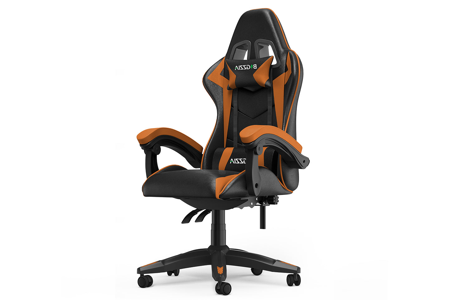 Gamingstol Ergonomisk design med nakkestøtte og lændepude Drejelig kontorstol i PU-læder til hjemmet