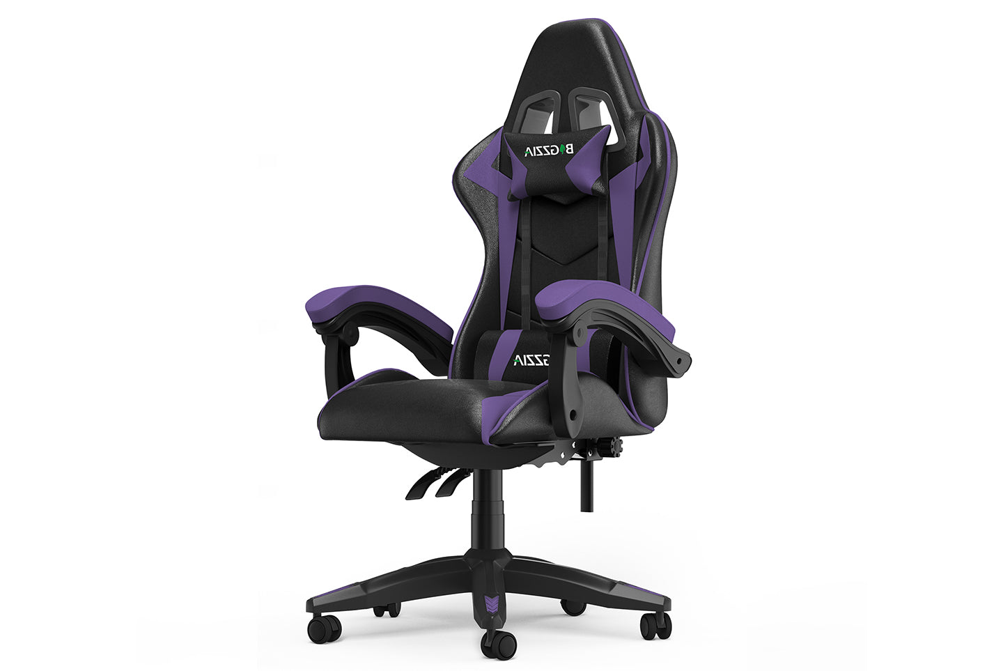 Gamingstol Ergonomisk design med nakkestøtte og lændepude Drejelig kontorstol i PU-læder til hjemmet