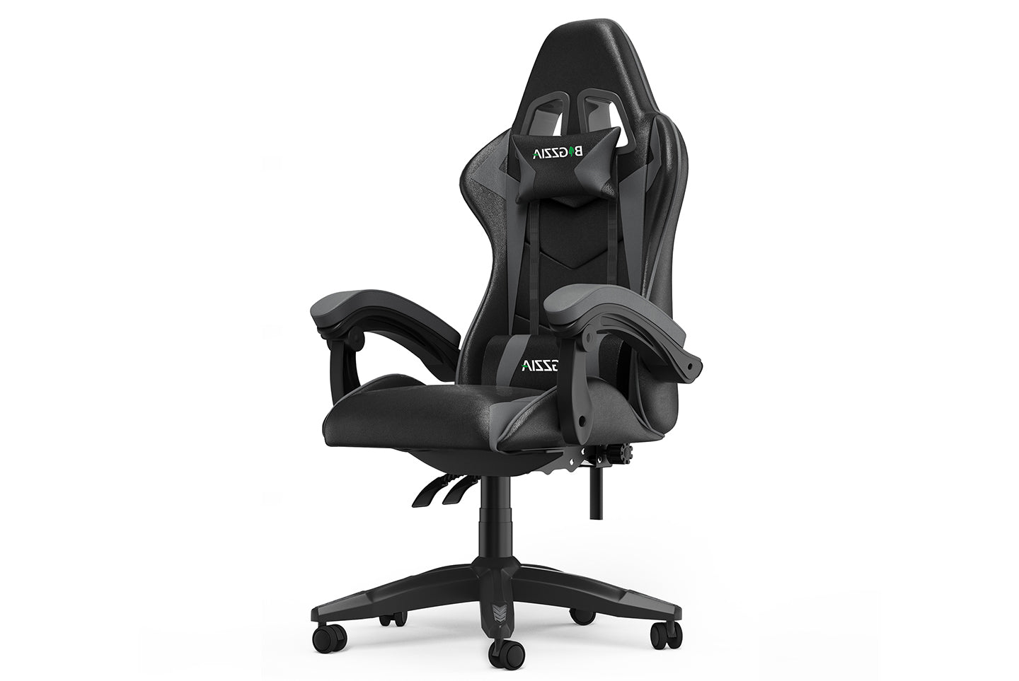 Gamingstol Ergonomisk design med nakkestøtte og lændepude Drejelig kontorstol i PU-læder til hjemmet