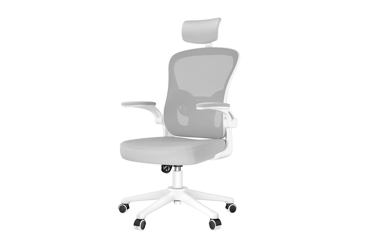 Kontorstol Ergonomisk skrivebordsstol, drejelig computerstol med polstret sædepude til hjemmet/kontoret