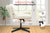 Ergonomisk Kontorstol med Krydsben Armløs bred Skrivebordsstol med Midterrygstøtte til Hjemmekontoret Soveværelset