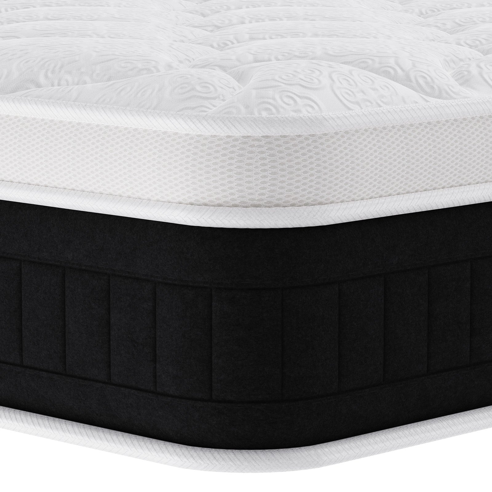 Pocket-Fjedermadras med Memory Foam, 25 cm Hybridmadrasser, Medium Fasthed, Kantstøtte