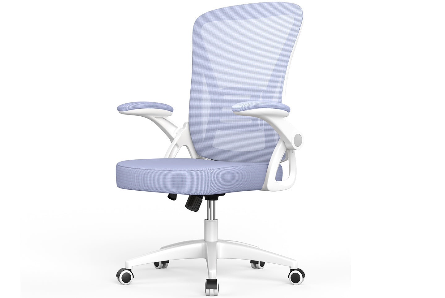Kontorstol Ergonomisk Skrivebordsstol med 90° Opklappeligt Armlæn, Højdejusterbar Kontorstol