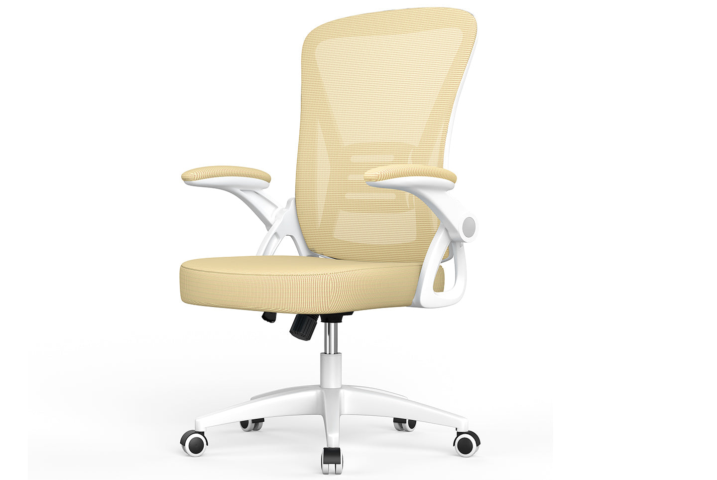 Kontorstol Ergonomisk Skrivebordsstol med 90° Opklappeligt Armlæn, Højdejusterbar Kontorstol