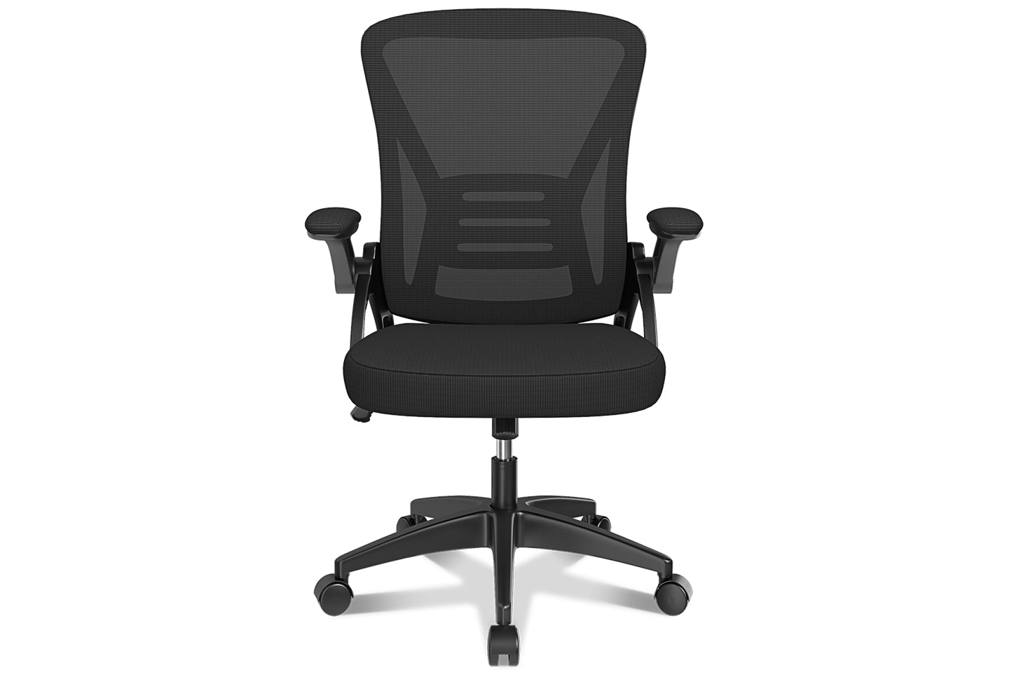 Kontorstol Ergonomisk Skrivebordsstol med 90° Opklappeligt Armlæn, Højdejusterbar Kontorstol