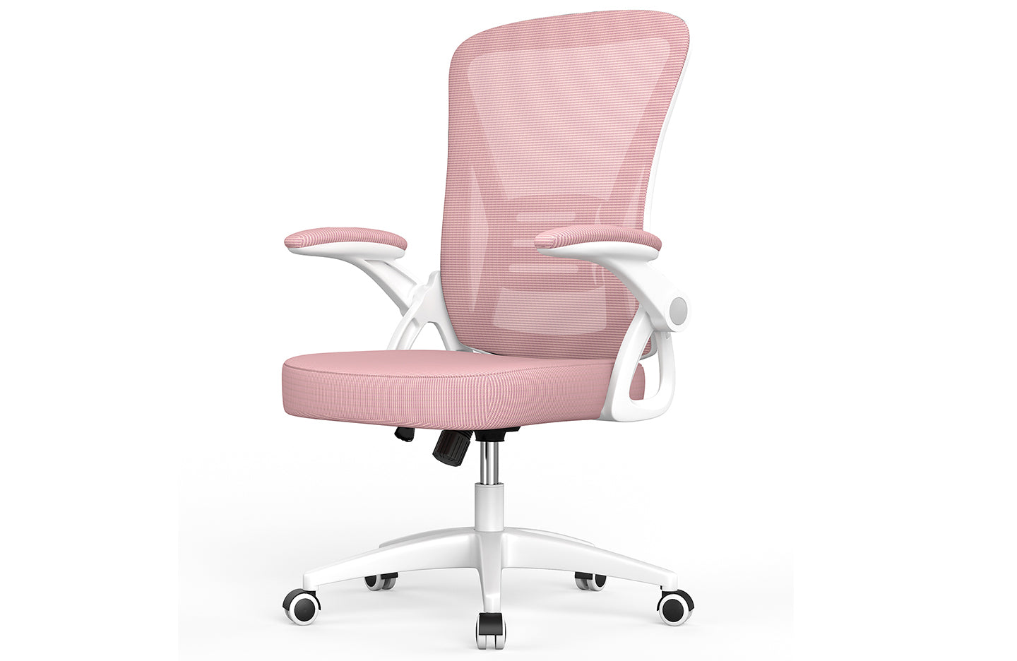 Kontorstol Ergonomisk Skrivebordsstol med 90° Opklappeligt Armlæn, Højdejusterbar Kontorstol