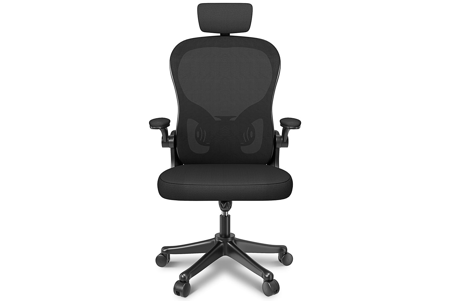 Kontorstol Ergonomisk skrivebordsstol, drejelig computerstol med polstret sædepude til hjemmet/kontoret