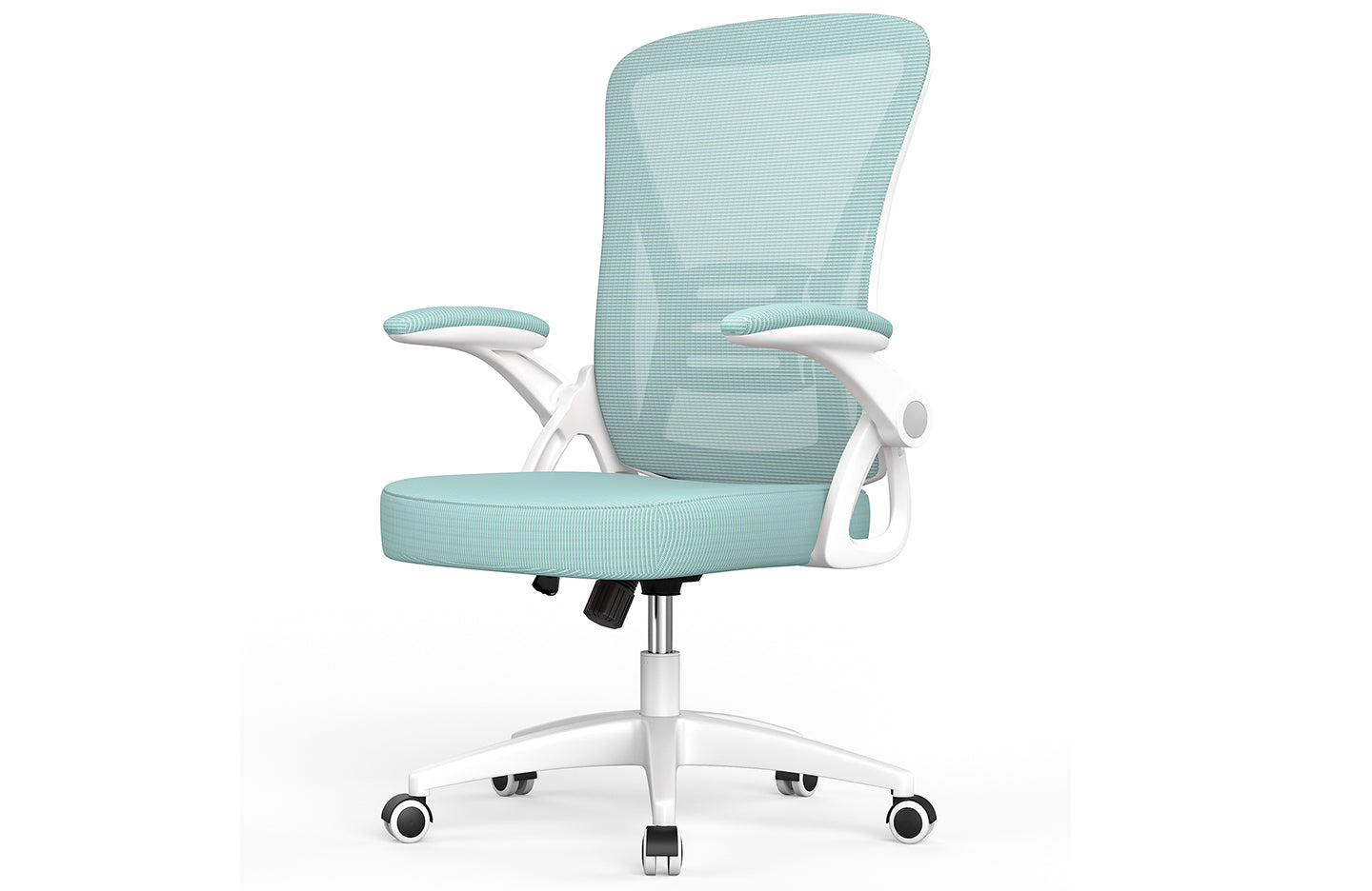 Kontorstol Ergonomisk Skrivebordsstol med 90° Opklappeligt Armlæn, Højdejusterbar Kontorstol